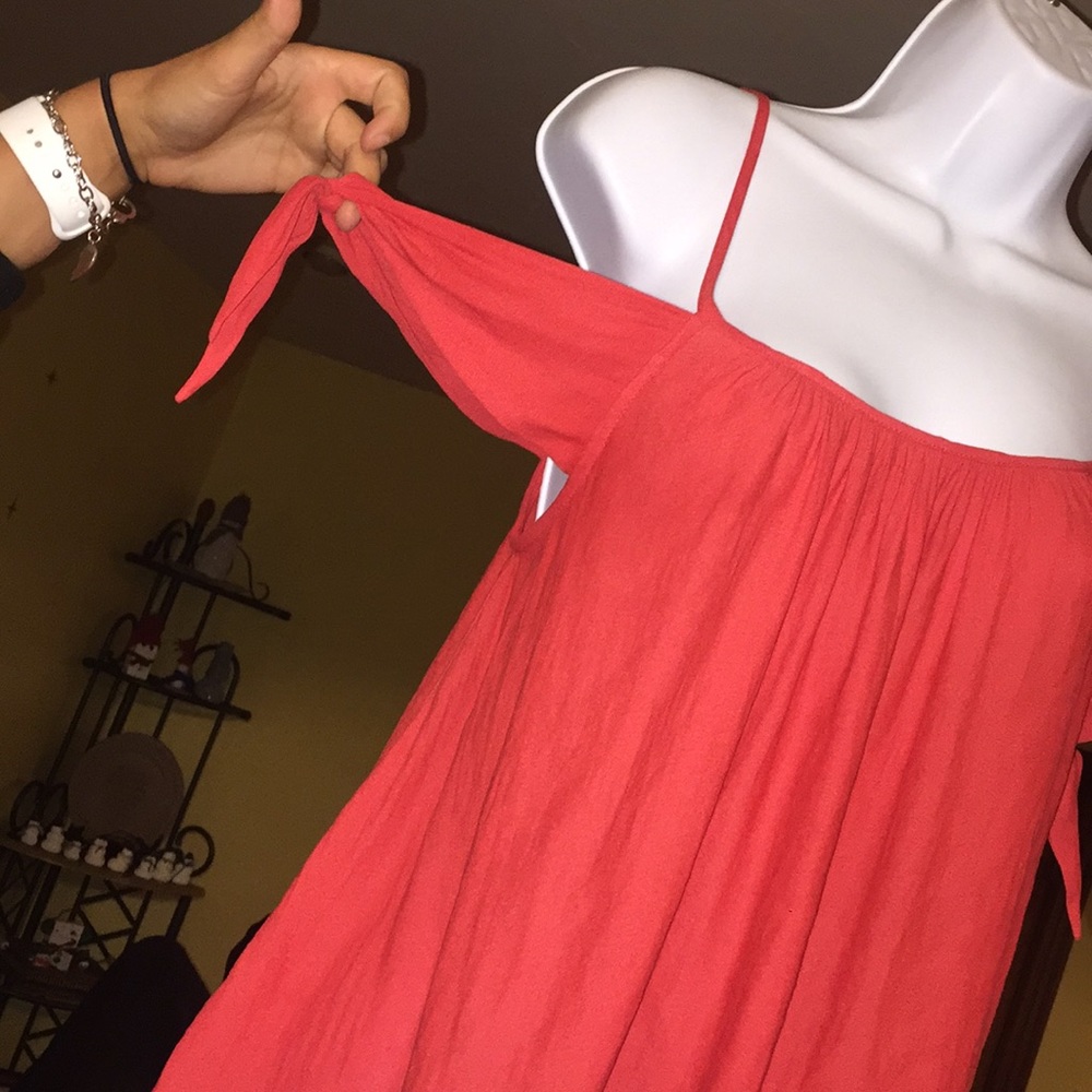 Red off the shoulder